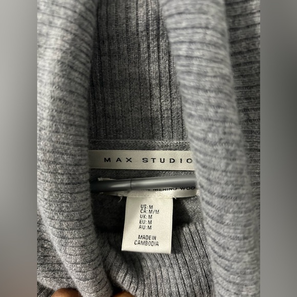 Max Studio Grey Cowl Neck Sweater - Picture 6 of 6